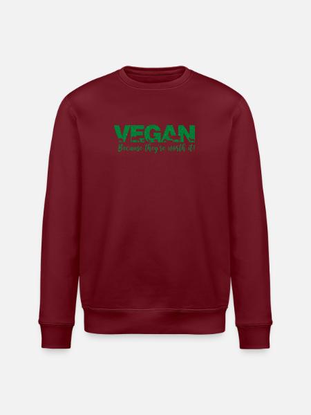 Vegan because they're worth it - Stanley/Stella ROLLER Unisex Organic Sweatshirt - white