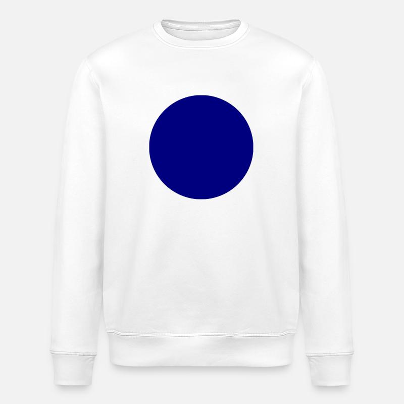 Blue circle - Stanley/Stella ROLLER Unisex Organic Sweatshirt - white
