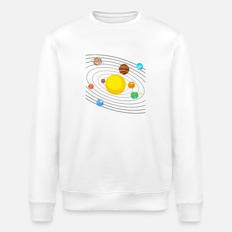 solar system - Stanley/Stella ROLLER Unisex Organic Sweatshirt - white
