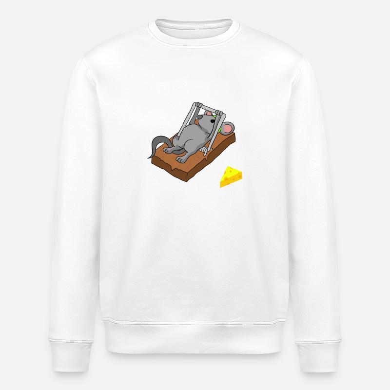 Mousetrap Mouse Mousetrap Mouse - Stanley/Stella ROLLER Unisex Organic Sweatshirt - white