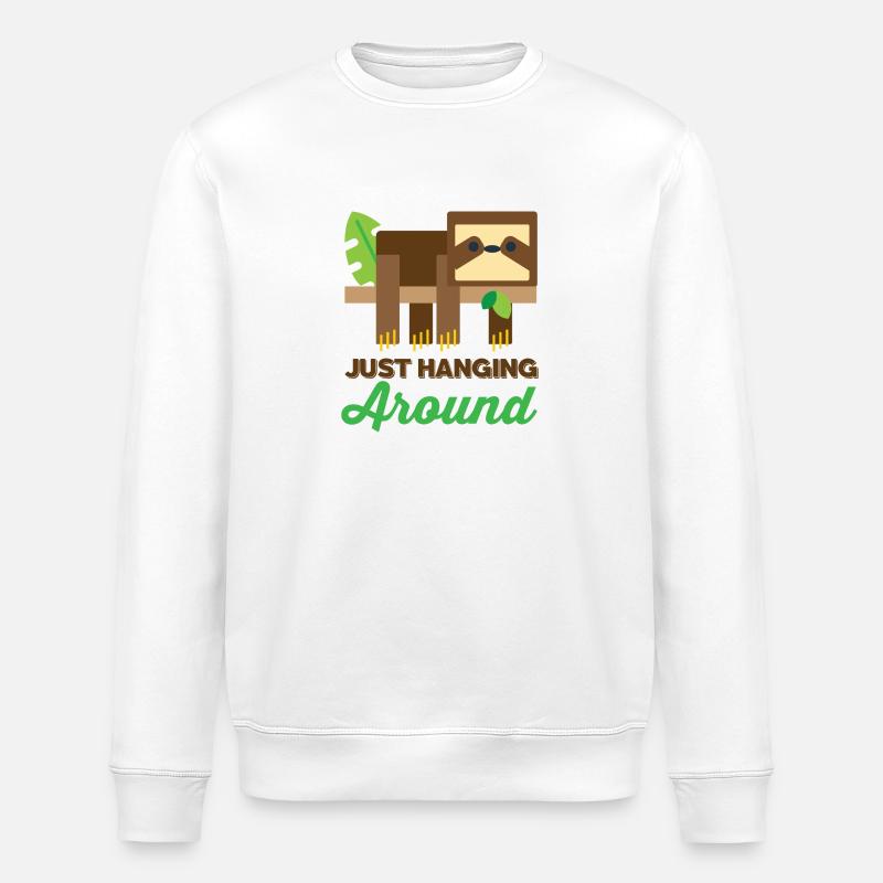 Katze süss - Stanley/Stella Unisex Bio-Sweatshirt ROLLER - Weiß