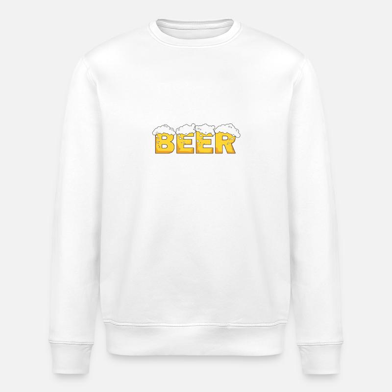 beer - Stanley/Stella ROLLER Unisex Organic Sweatshirt - white