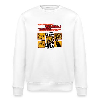 Wild Animals to Survive ! - Stanley/Stella Unisex Bio-Sweatshirt ROLLER - Weiß - Vorne - Nik (191cm)