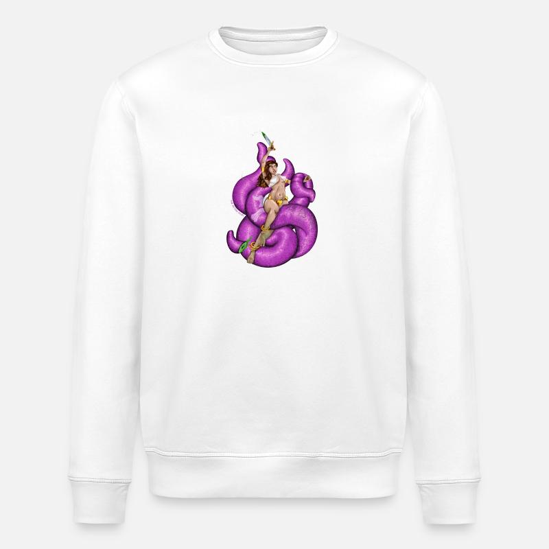 Tentacles! - Stanley/Stella ROLLER Unisex Organic Sweatshirt - white