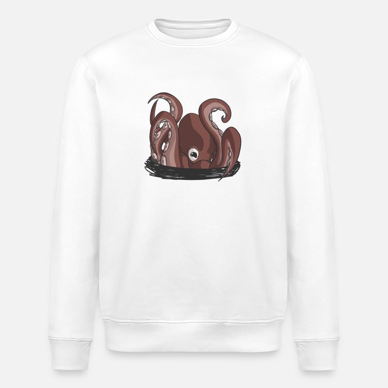 Der Beginn der Krake - Stanley/Stella Unisex Bio-Sweatshirt ROLLER - Weiß