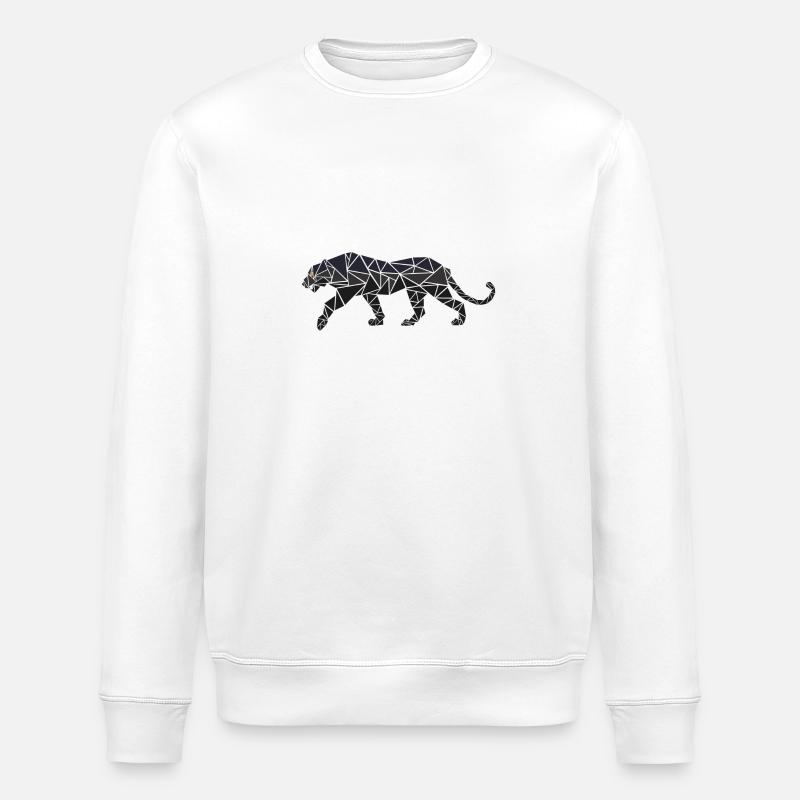 Panthère - Géométrique - Cadeau - Sweat bio ROLLER Stanley/Stella Unisexe - blanc