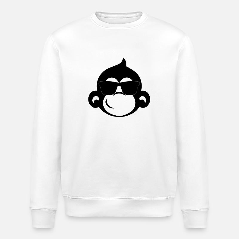 Singe cool - Sweat bio ROLLER Stanley/Stella Unisexe - blanc