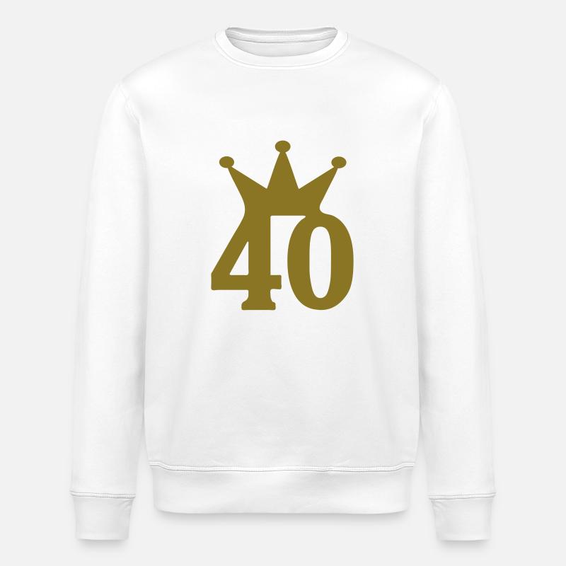 40 krone c1w7 - Stanley/Stella Unisex Bio-Sweatshirt ROLLER - Weiß