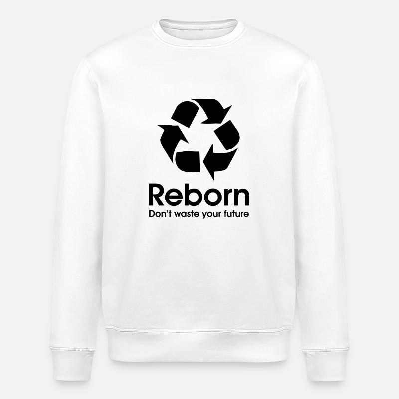 Reborn - Stanley/Stella ROLLER Unisex Organic Sweatshirt - white