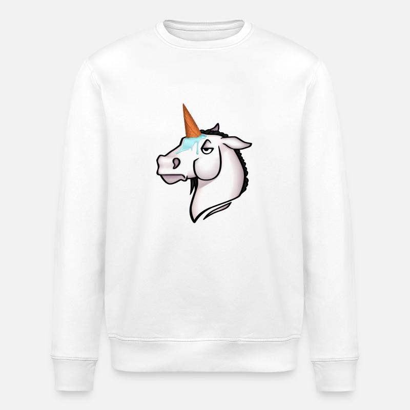 Eishorn Himmelblau - Stanley/Stella Unisex Bio-Sweatshirt ROLLER - Weiß