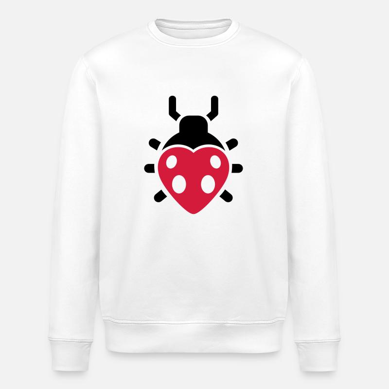 Coccinelle de coeur - Sweat bio ROLLER Stanley/Stella Unisexe - blanc