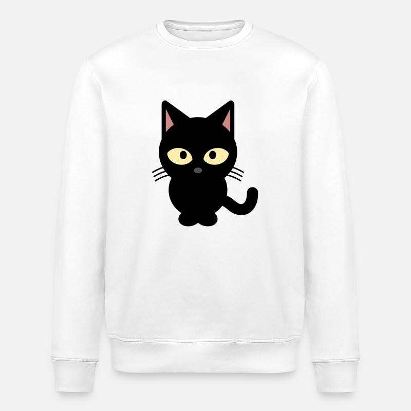 Katze - Stanley/Stella Unisex Bio-Sweatshirt ROLLER - Weiß