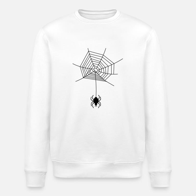 spinne_im_netz_f1 - Stanley/Stella ROLLER Unisex Organic Sweatshirt - white