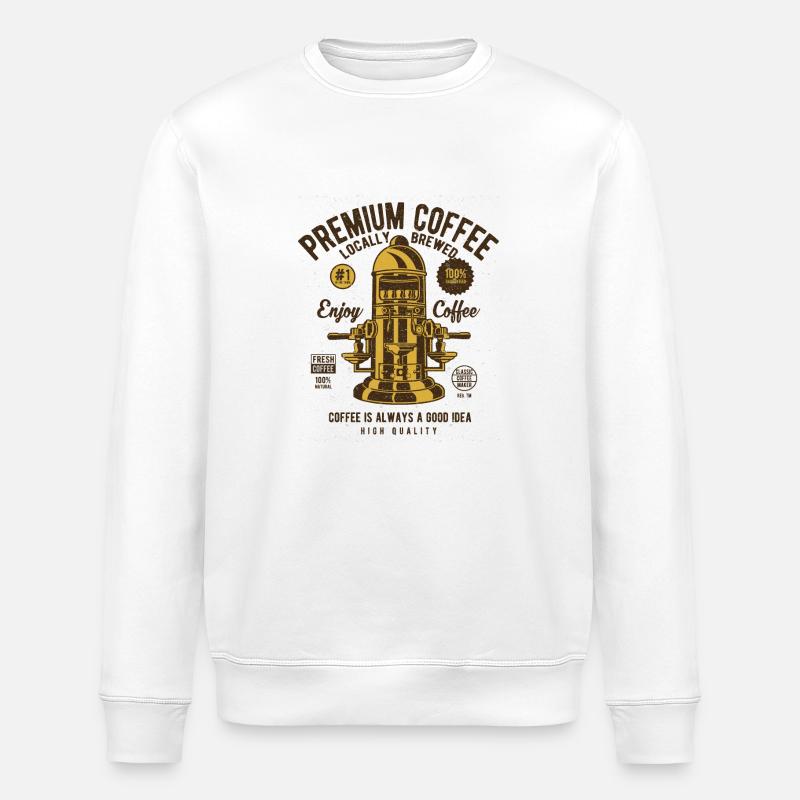 Classic Coffee Maker - Stanley/Stella ROLLER Unisex Organic Sweatshirt - white
