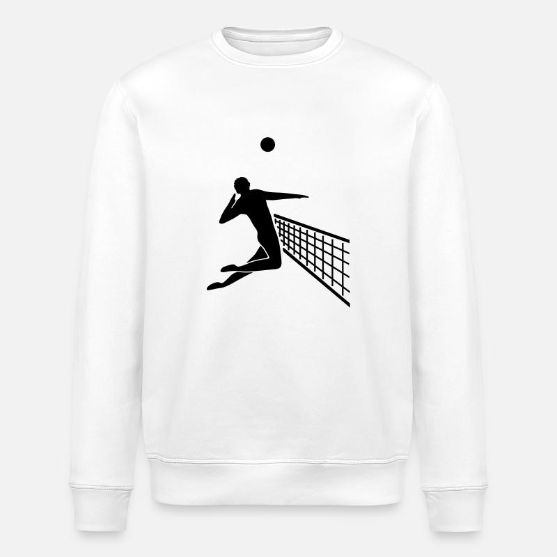 Volleyball - Stanley/Stella ROLLER Unisex Organic Sweatshirt - white