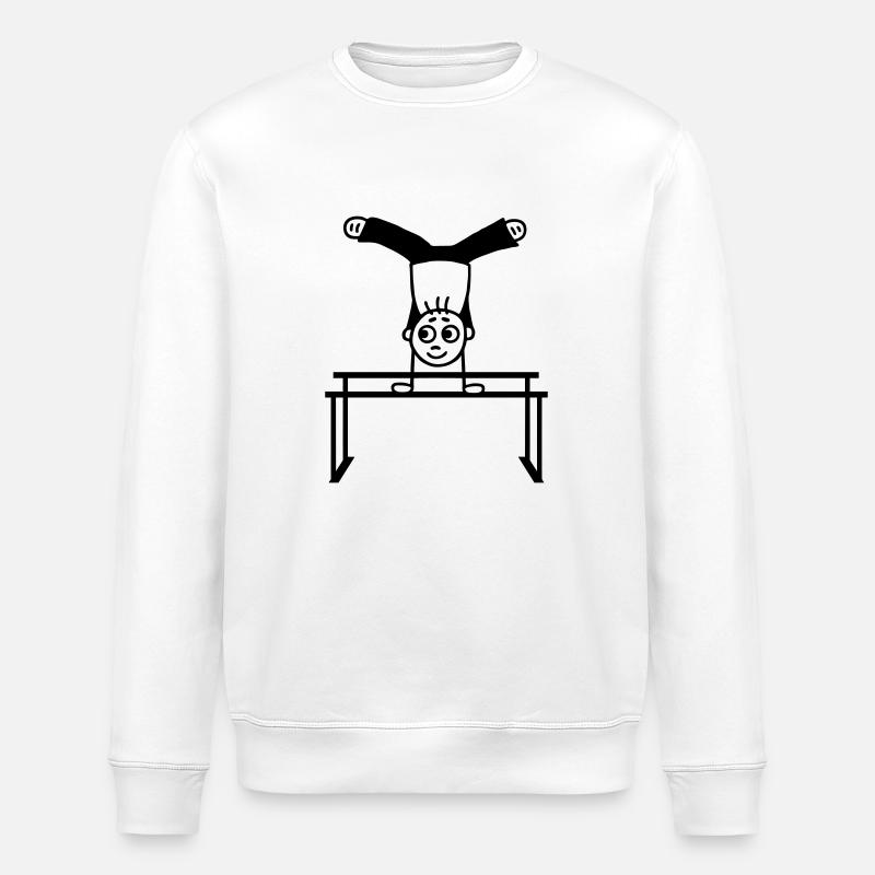 Gymnaste aux barres asymétriques - Sweat bio ROLLER Stanley/Stella Unisexe - blanc