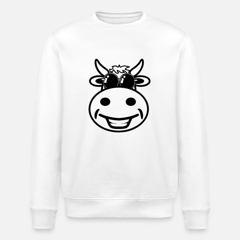 Kuh witzig Sonnenbrille - Stanley/Stella Unisex Bio-Sweatshirt ROLLER - Weiß