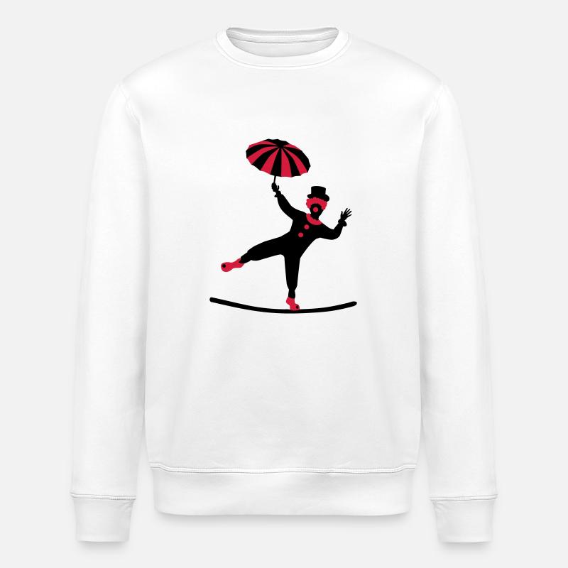 Zirkus - Stanley/Stella Unisex Bio-Sweatshirt ROLLER - Weiß
