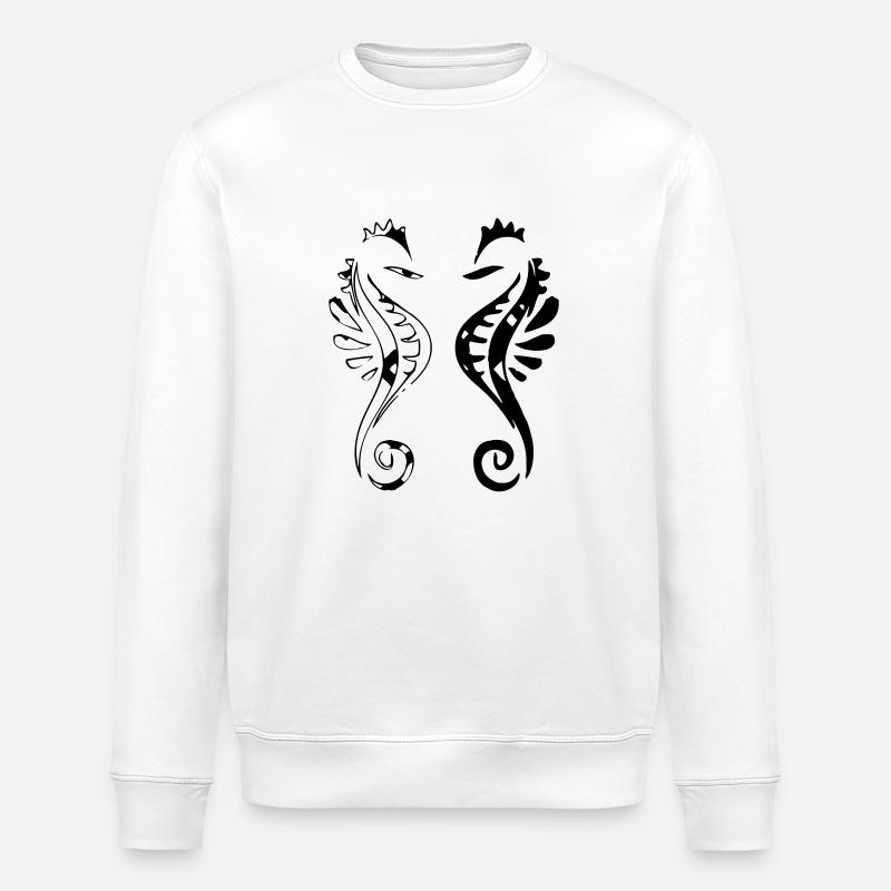 Conception de l'hippocampe - Sweat bio ROLLER Stanley/Stella Unisexe - blanc