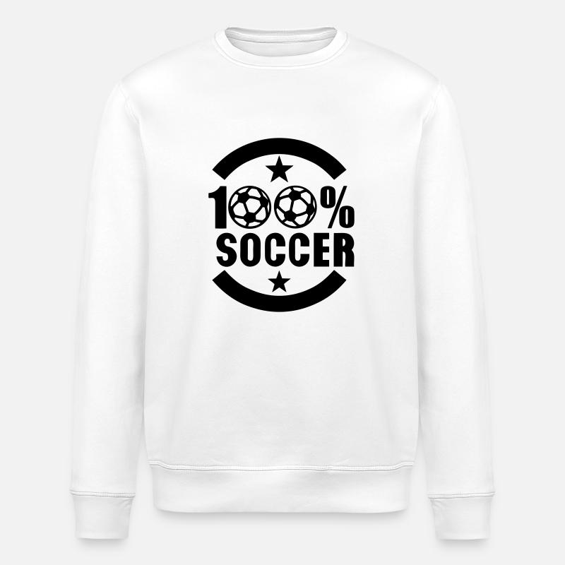 100 soccer foot ballon - Sweat bio ROLLER Stanley/Stella Unisexe - blanc