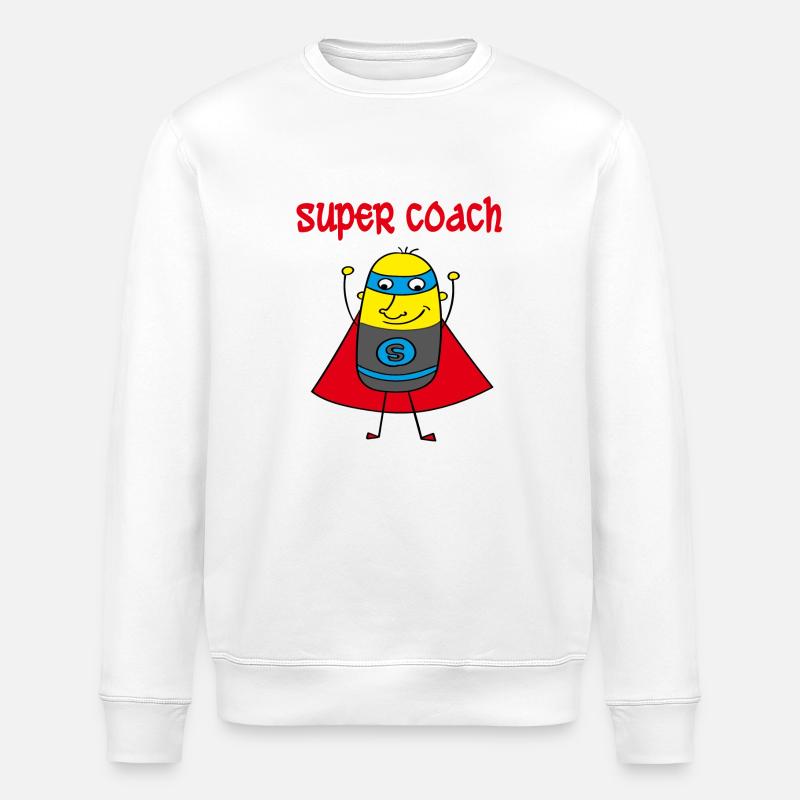 Super coach - Stanley/Stella Unisex Bio-Sweatshirt ROLLER - Weiß
