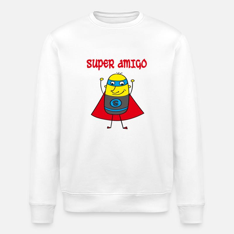 Super amigo - Stanley/Stella Unisex Bio-Sweatshirt ROLLER - Weiß