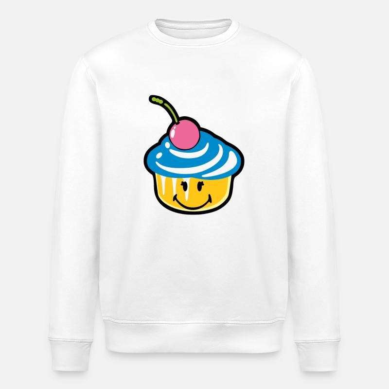 Smiley Kawaii Cupcake - Sweat bio ROLLER Stanley/Stella Unisexe - blanc