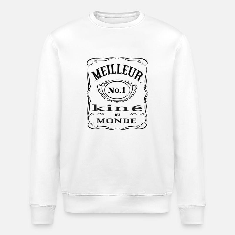 Meilleur kiné du monde - Stanley/Stella ROLLER Unisex Organic Sweatshirt - white