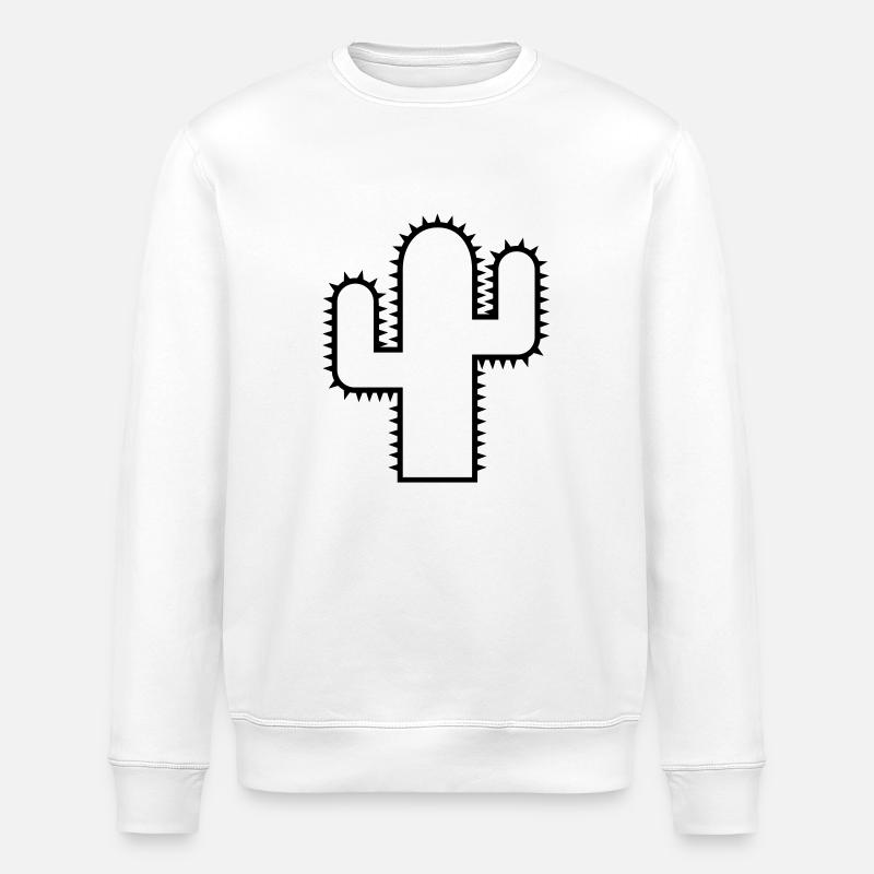 Cactus - Stanley/Stella ROLLER Unisex Organic Sweatshirt - white