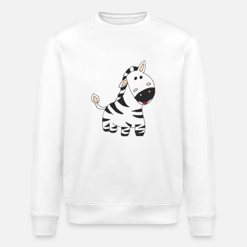 zèbre - Sweat bio ROLLER Stanley/Stella Unisexe - blanc