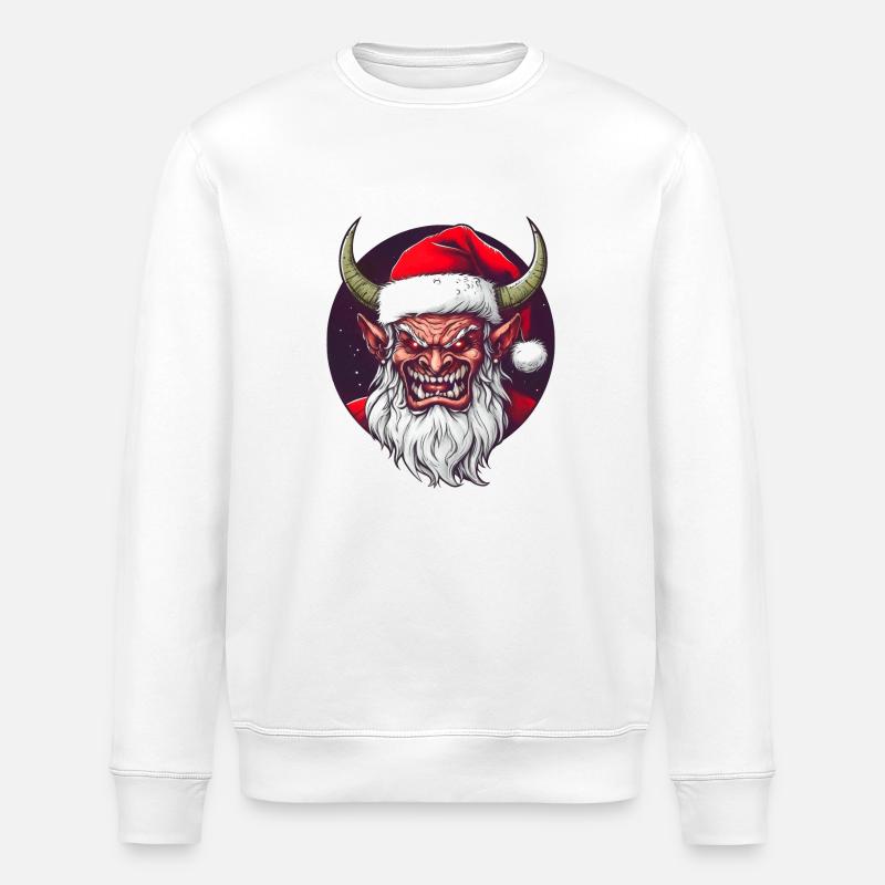 Weihnachtsdämon - Stanley/Stella Unisex Bio-Sweatshirt ROLLER - Weiß