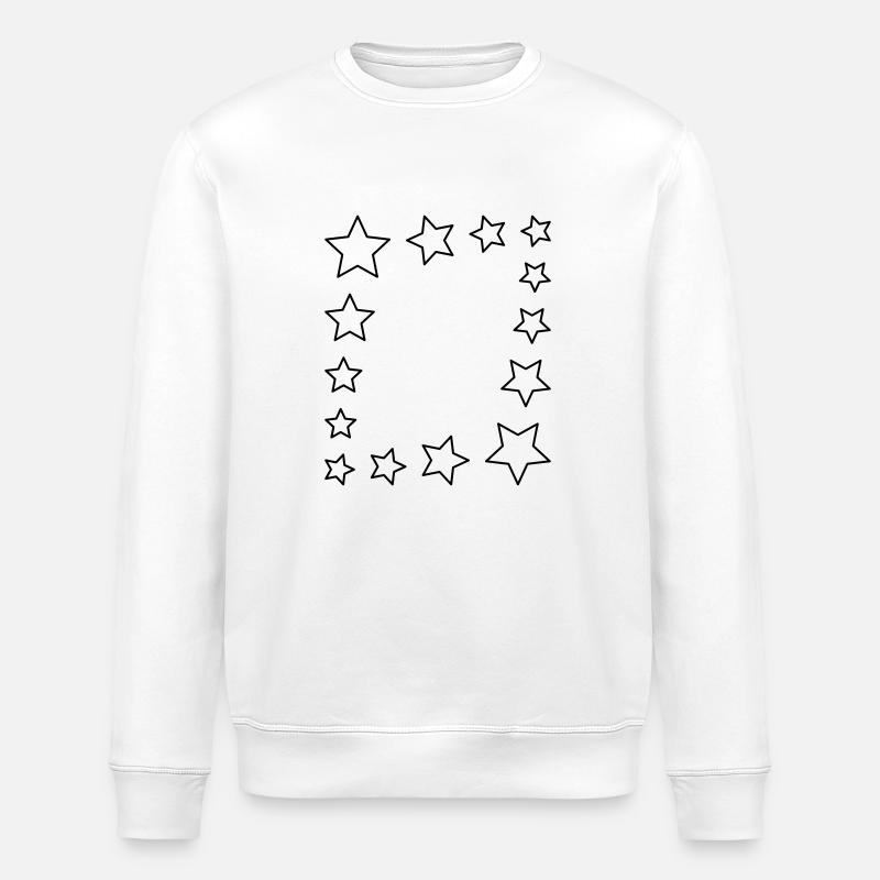 Cadre en étoile - Sweat bio ROLLER Stanley/Stella Unisexe - blanc