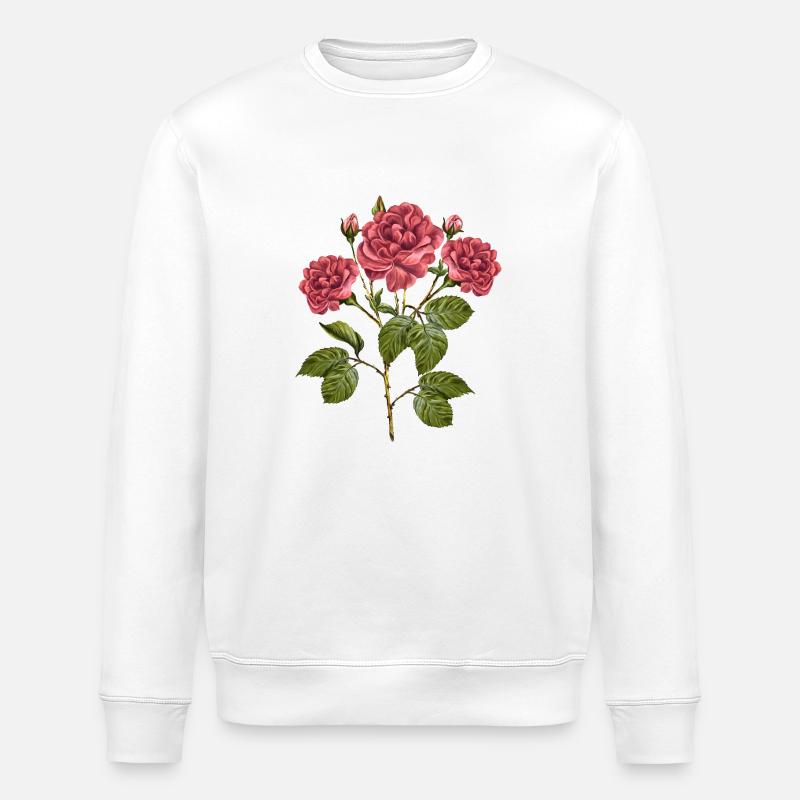 Blumen - Stanley/Stella Unisex Bio-Sweatshirt ROLLER - Weiß
