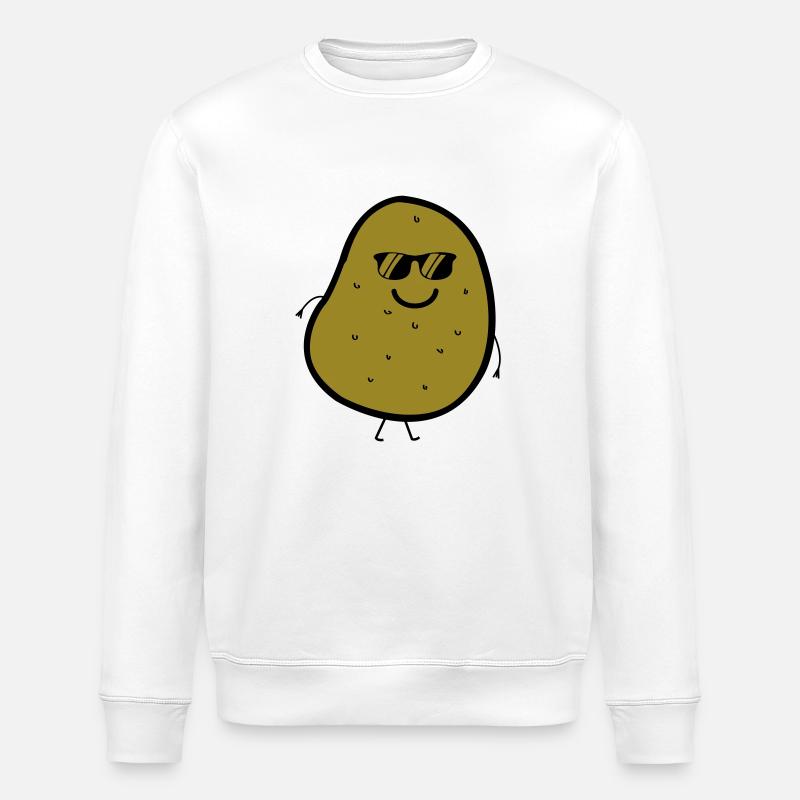 Pomme de terre fraîche - Sweat bio ROLLER Stanley/Stella Unisexe - blanc