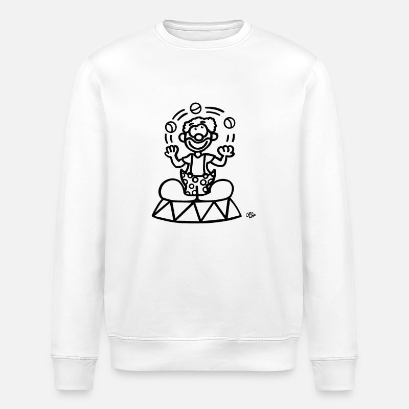 A clown - Stanley/Stella ROLLER Unisex Organic Sweatshirt - white