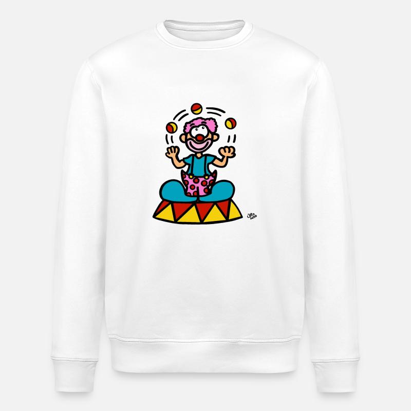 Ein Clown - Stanley/Stella Unisex Bio-Sweatshirt ROLLER - Weiß