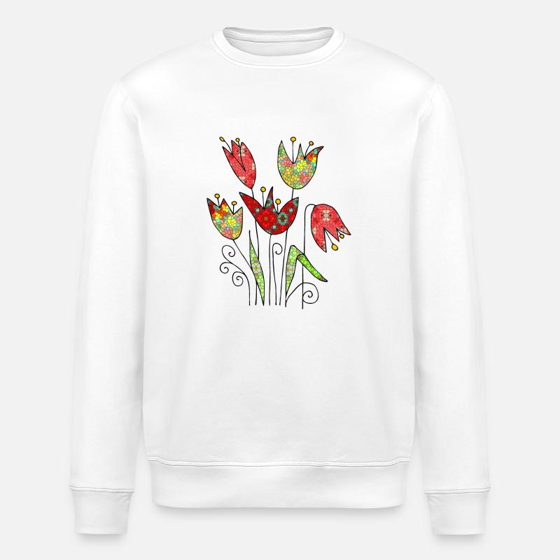 Fleur - Sweat bio ROLLER Stanley/Stella Unisexe - blanc