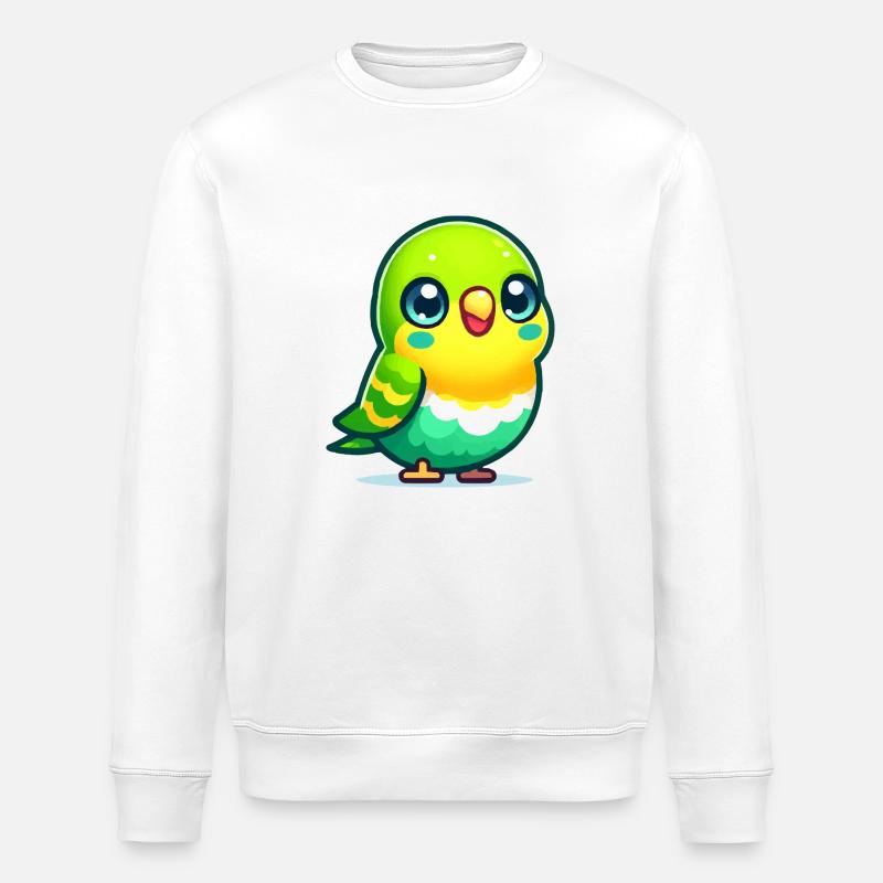 Budgerigar - Stanley/Stella ROLLER Unisex Organic Sweatshirt - white