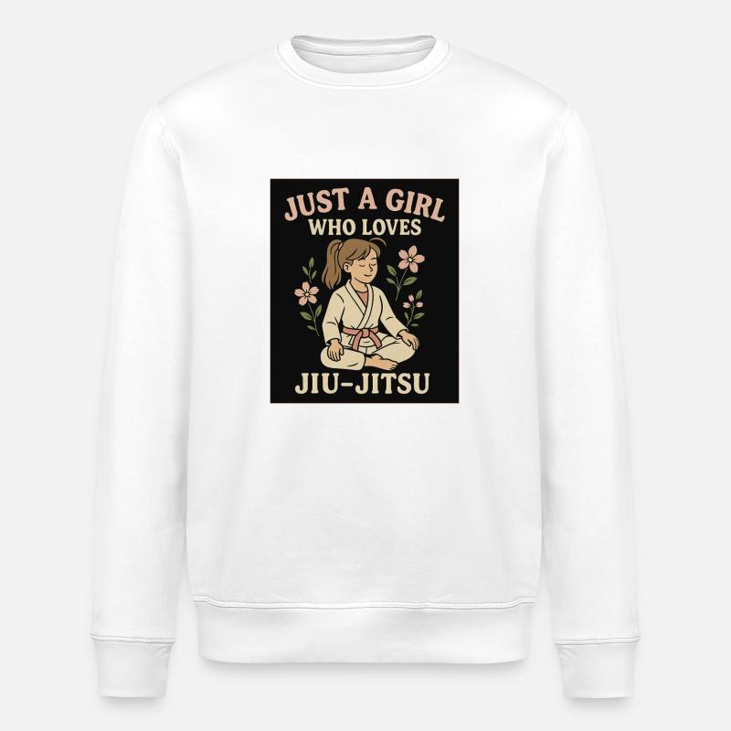 BJJ Mädchen #2 - Stanley/Stella Unisex Bio-Sweatshirt ROLLER - Weiß