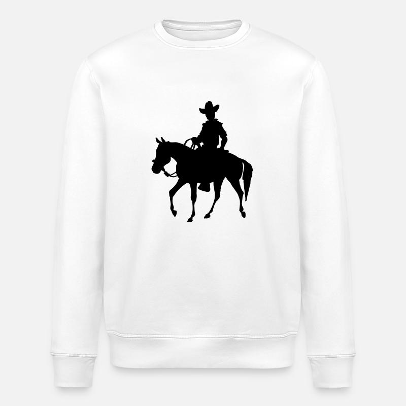 cowboy - Sweat bio ROLLER Stanley/Stella Unisexe - blanc