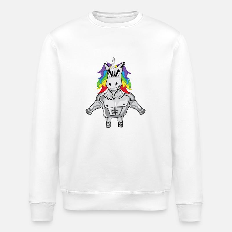 muscle Unicorn - Sweat bio ROLLER Stanley/Stella Unisexe - blanc