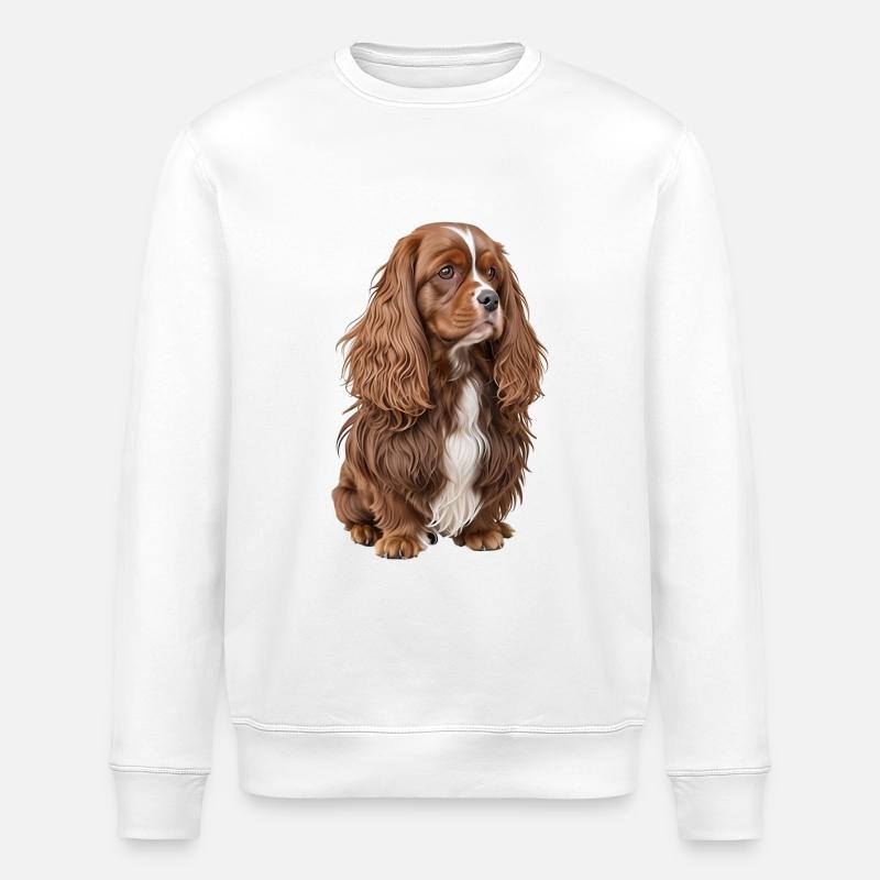Kingston Spaniel - Stanley/Stella Unisex Bio-Sweatshirt ROLLER - Weiß
