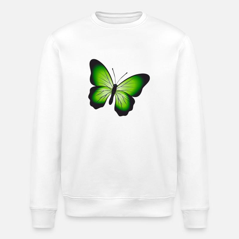 Ein schöner Schmetterling - Stanley/Stella Unisex Bio-Sweatshirt ROLLER - Weiß