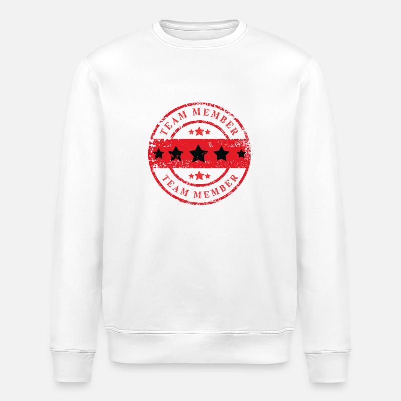 Team Member Stamp - Stanley/Stella ROLLER Unisex Organic Sweatshirt - white