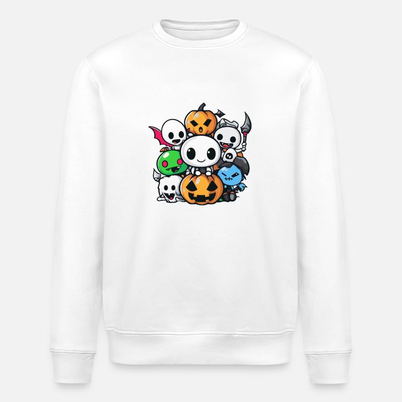 Halloween Party Figuren Comic - Stanley/Stella Unisex Bio-Sweatshirt ROLLER - Weiß