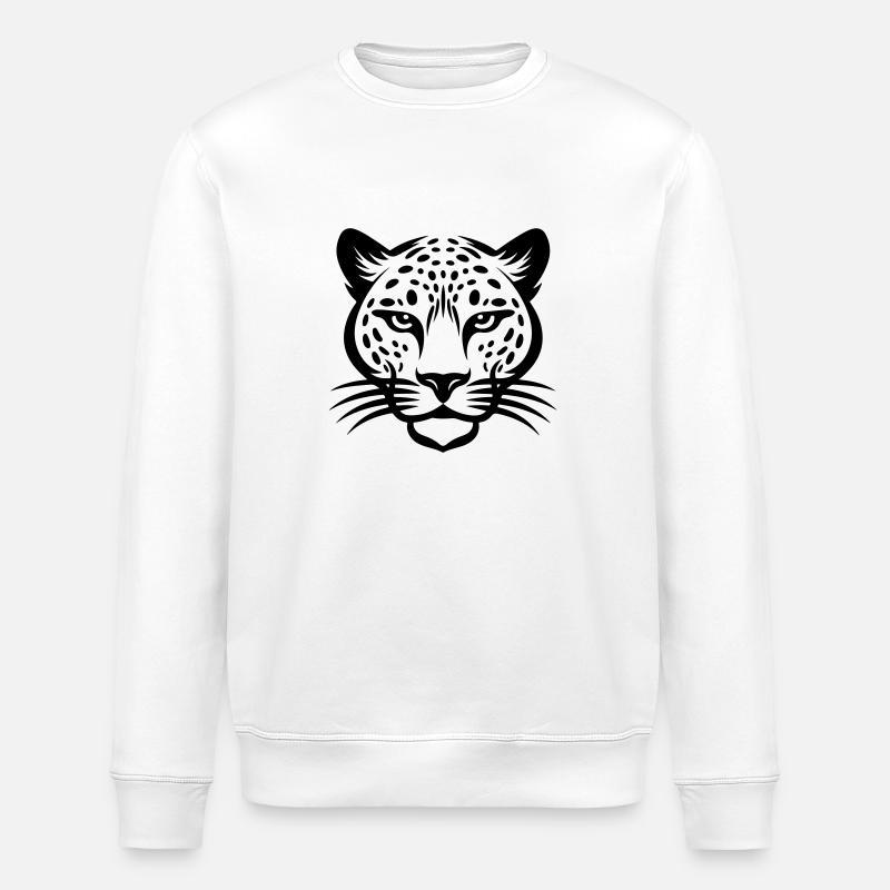 Tête de guépard - Sweat bio ROLLER Stanley/Stella Unisexe - blanc