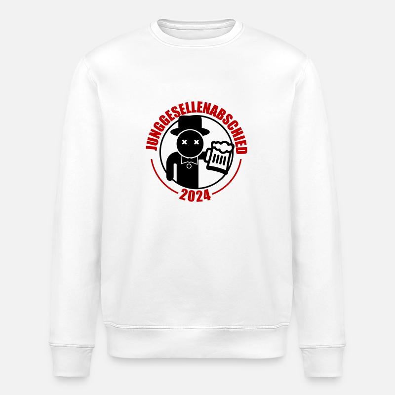 Junggesellenabschied 2024 Bier - Stanley/Stella Unisex Bio-Sweatshirt ROLLER - Weiß