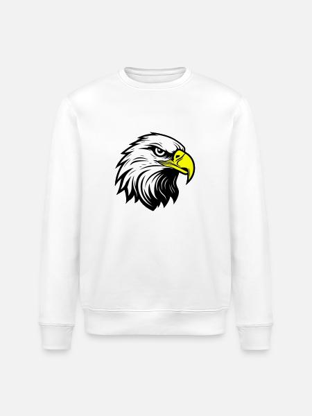 Eagle Head - Stanley/Stella ROLLER Unisex Organic Sweatshirt - white