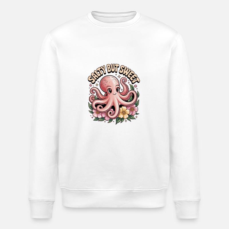 Conception mignonne de pieuvre - Sweat bio ROLLER Stanley/Stella Unisexe - blanc