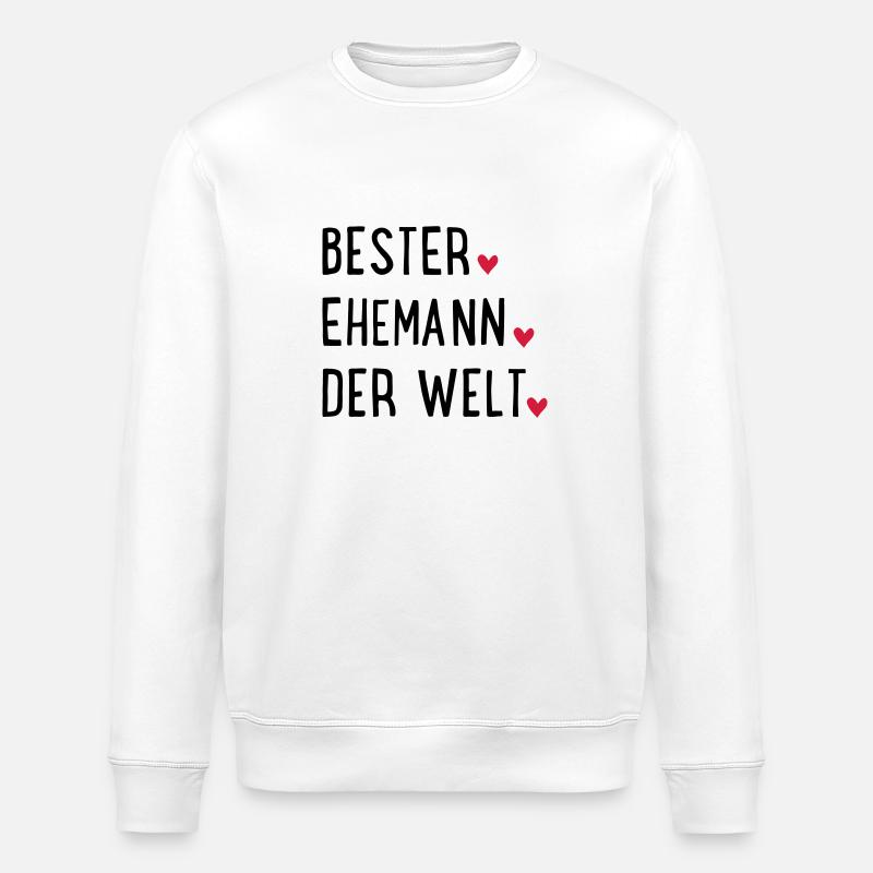 Bester Ehemann der Welt - Stanley/Stella Unisex Bio-Sweatshirt ROLLER - Weiß